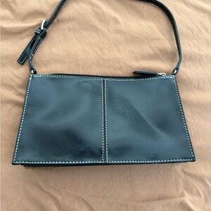 Black Leather Shoulder Bag